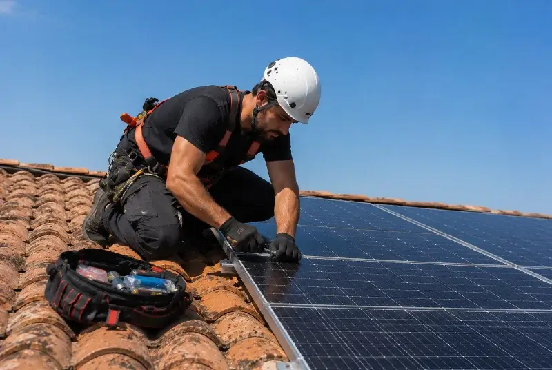 Maintenance et monitoring de panneaux solaires à Javené